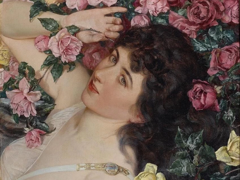 1838-Edoardo Tofano - Tra le rose